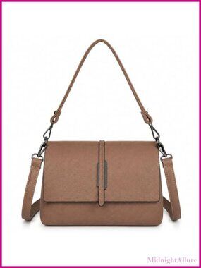 PU Leather Crossbody Bag Flap Shoulder Handbag Adjustable Strap
